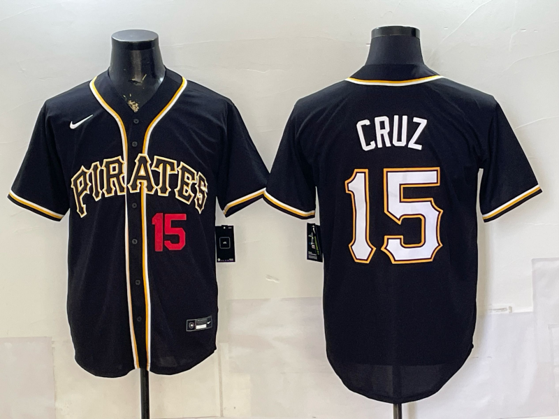 Men Pittsburgh Pirates #15 Cruz black Game 2026 Nike MLB Jersey 0528007
